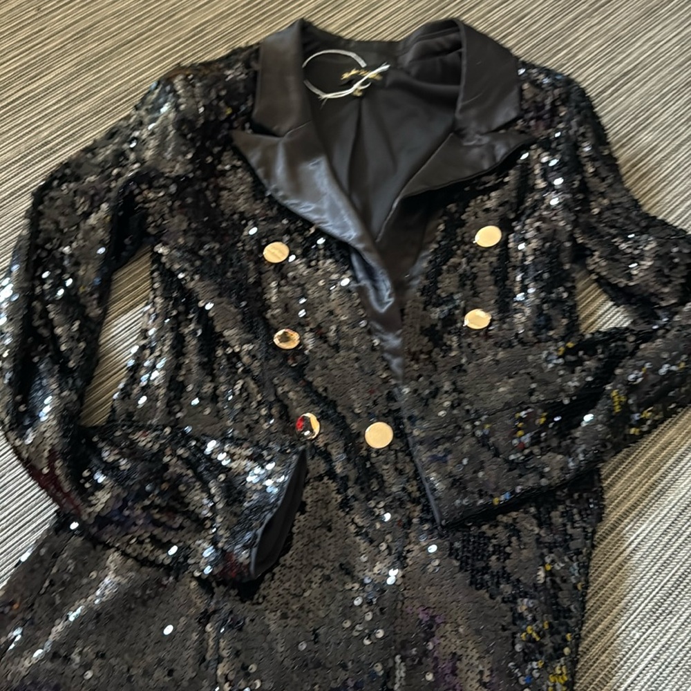 Kaylee Kollection Sequin Blazer